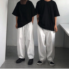 Men Jeans Oversize Loose Retro Casual Wide Leg Denim Pants