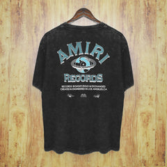 Amiri Washed Distressed T Shirt Printed Trendy Pure Cotton