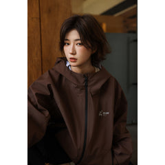 Unisex Jacket Shell Jacket Waterproof Wind-Resist Tool Wind-Resistant Hooded Jacket