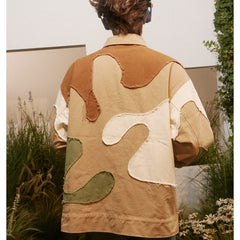 Unisex Jacket Retro Spring and Autumn Coat Loose Camouflage Jacket
