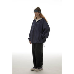 Unisex Jacket Retro Loose Casual Hooded Jacket