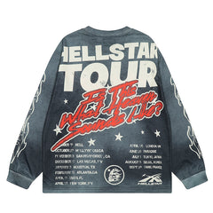 Hellstar Long Sleeve Shirts Hip-hop loose oversize