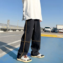 Men Jeans Casual Trousers Spring and Autumn Straight-Leg Pants
