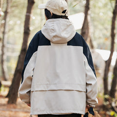 Unisex Jacket Shell Jacket Loose Hooded Coat Mechanical Style Jacket