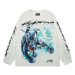 Hellstar Long Sleeve Shirts Hip-hop loose oversize
