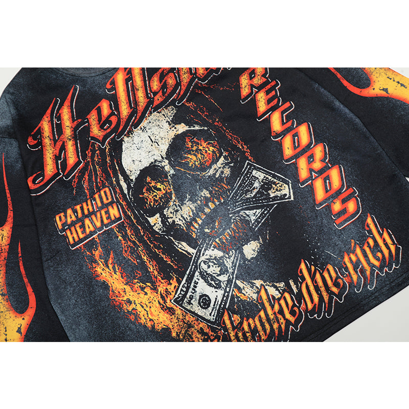 Hellstar Long Sleeve Shirts Hip-hop loose oversize