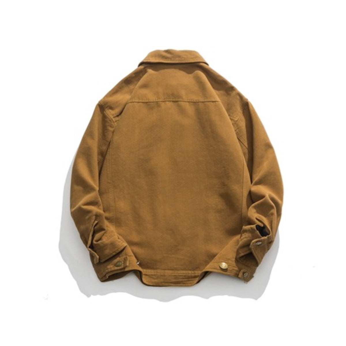 Unisex Jacket Retro Overalls Style Jacket Men's Large Loose Pockets Turn-down Collar Coat