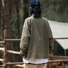 Unisex Jacket Vintage Coat Men's and Women's Loose Multi-Pocket Workwear Jacket