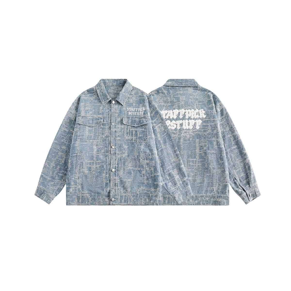 Unisex Jacket Spring and Autumn Denim Jacket Men and Women Couple Loose Lapels Jacket