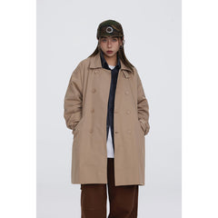 Unisex Jacket Retro Workwear Mid-Length Loose Fall Winter Coat