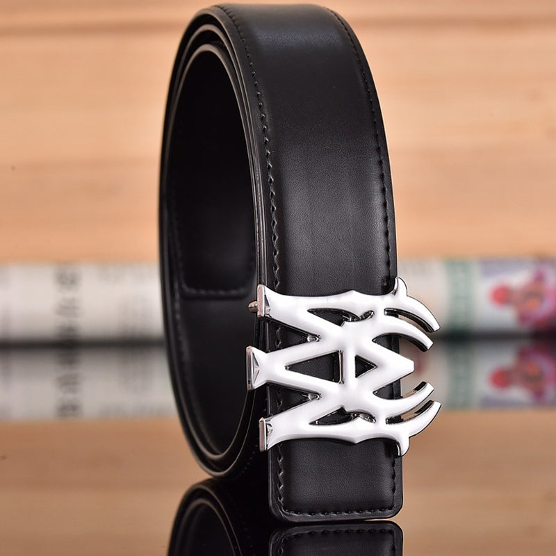 Amiri Belt Black plain texture