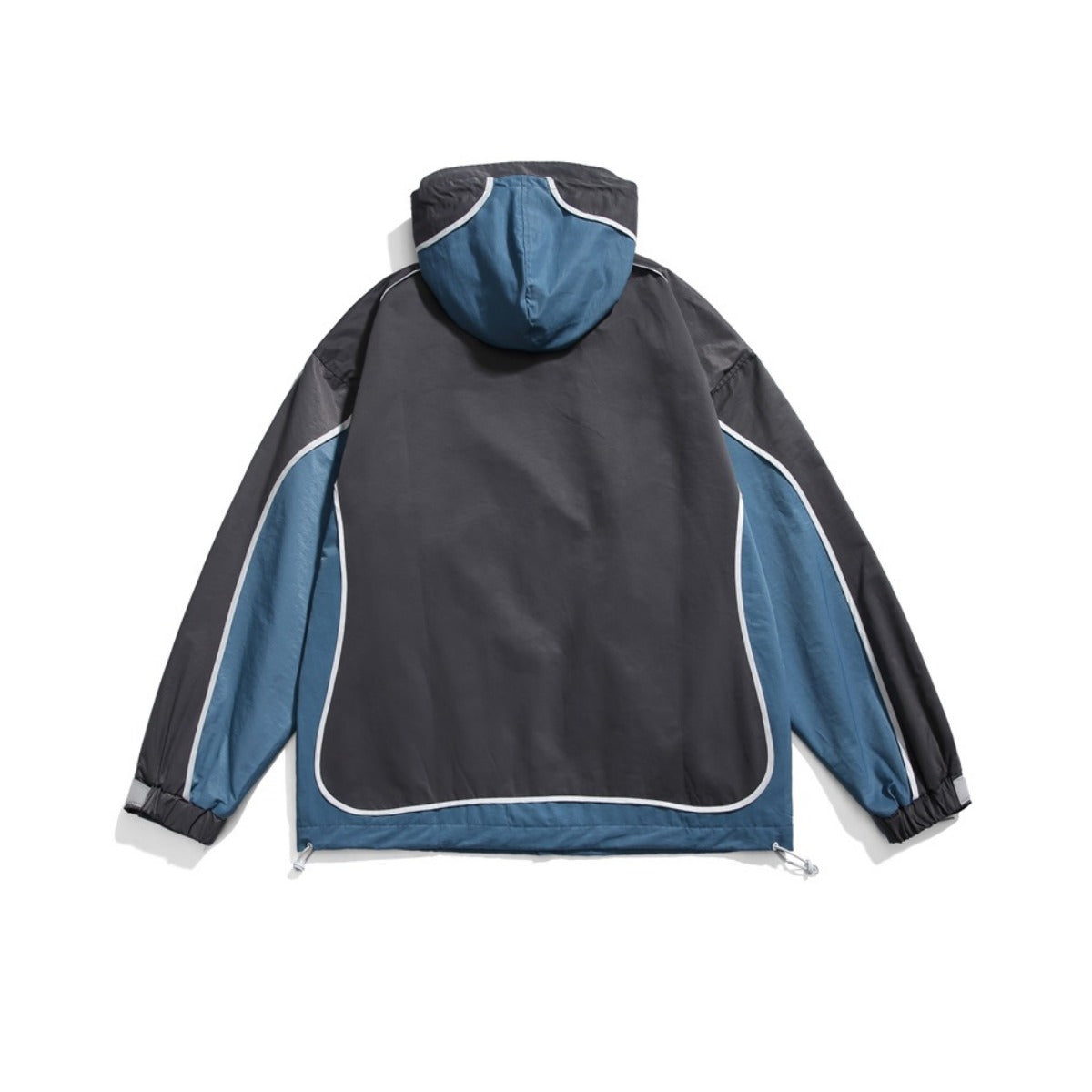 Unisex Jacket Retro Patchwork Contrast Color Sports Jacket