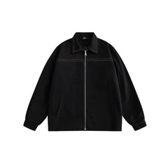 Unisex Jacket Rivet Vintage Overalls Jacket Coat