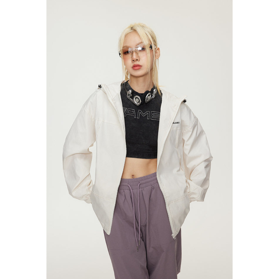 Unisex Jacket Autumn Retro Hooded Jacket for Men and Women Loose Casual Jacket