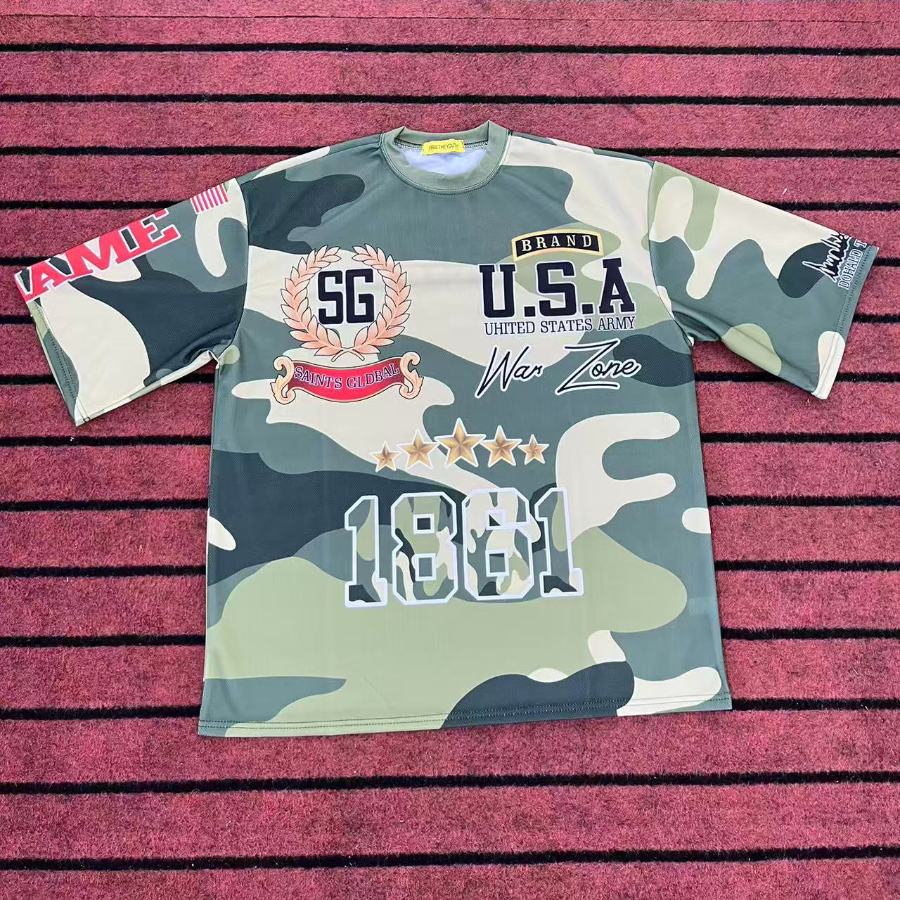 Street T Shirts Washed Old Oversize Hip Hop Skateboard Anime Print Short Sleeve
