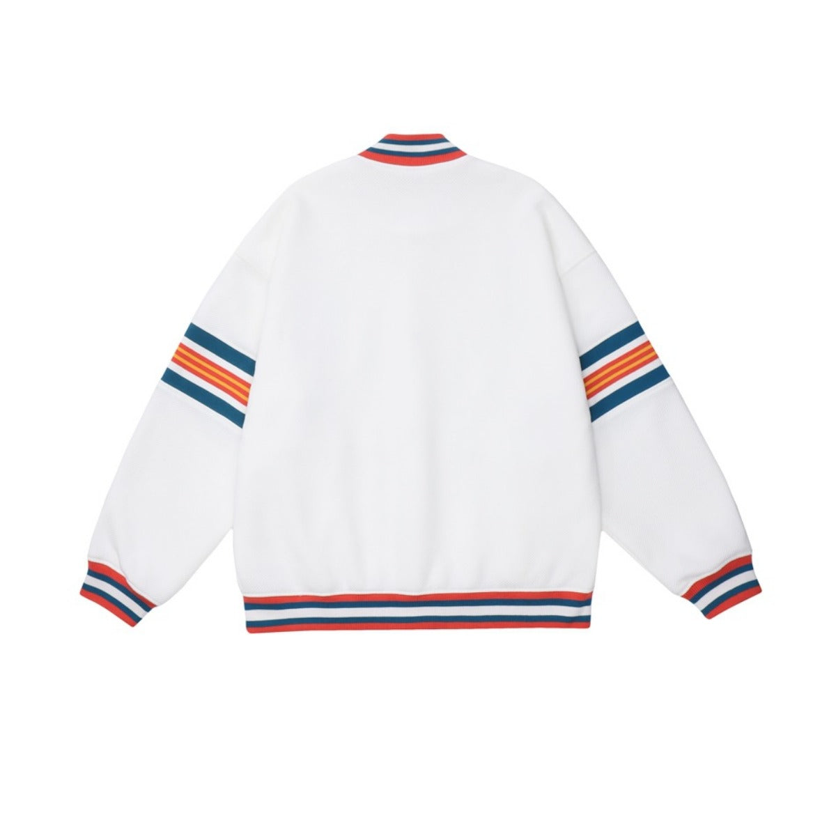 Unisex Jacket Spring and Autumn Embroidered Casual Jacket Men's and Women's Couple's Tops White Baseball Jacket