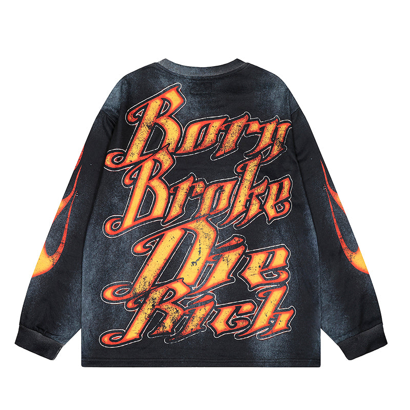 Hellstar Long Sleeve Shirts Hip-hop loose oversize