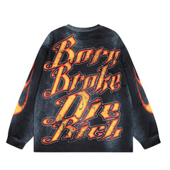Hellstar Long Sleeve Shirts Hip-hop loose oversize