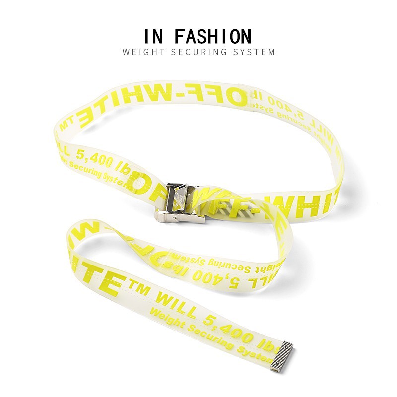 Off White Belt Embroidered Metal Head Belt