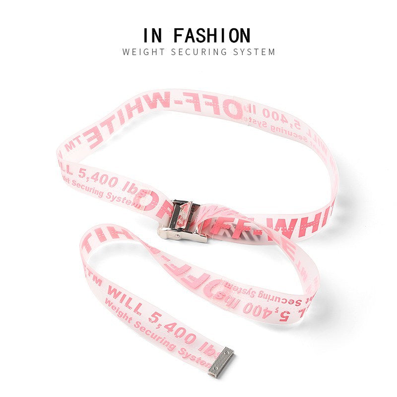 Off White Belt Embroidered Metal Head Belt