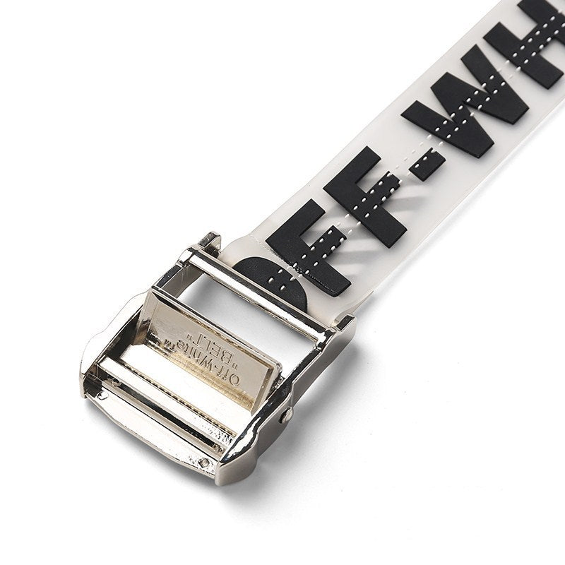 Off White Belt Embroidered Metal Head Belt