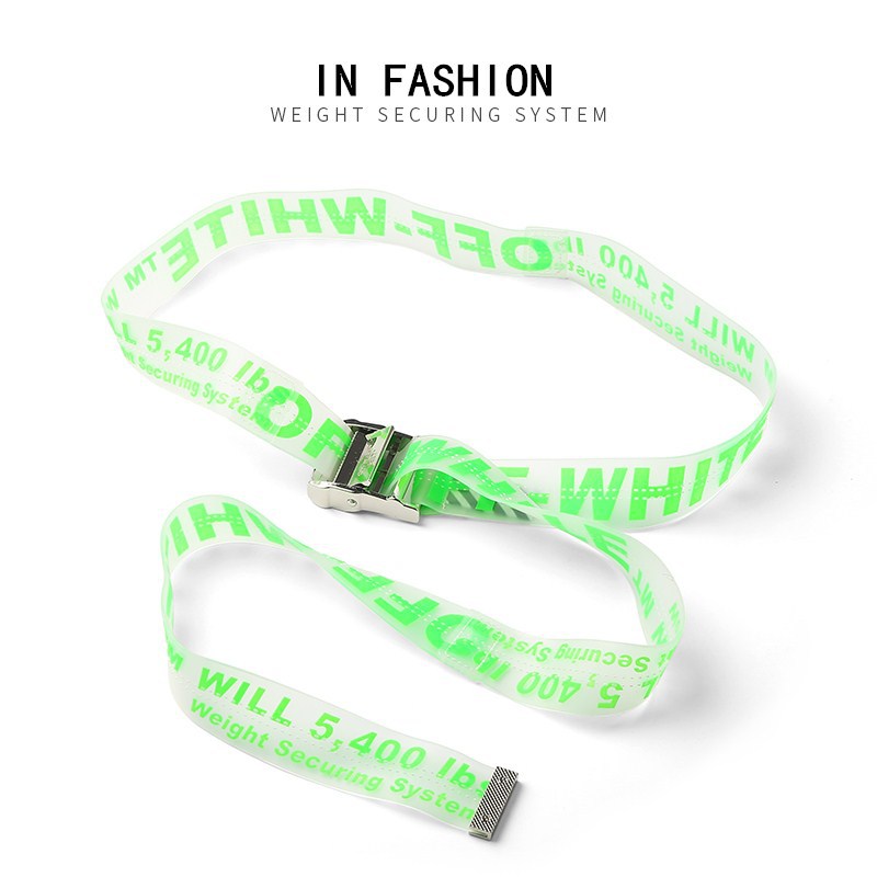 Off White Belt Embroidered Metal Head Belt