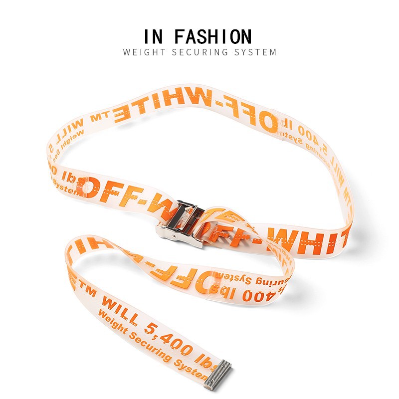 Off White Belt Embroidered Metal Head Belt