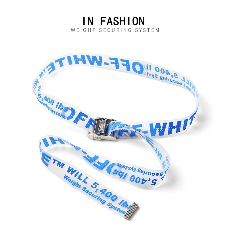 Off White Belt Embroidered Metal Head Belt