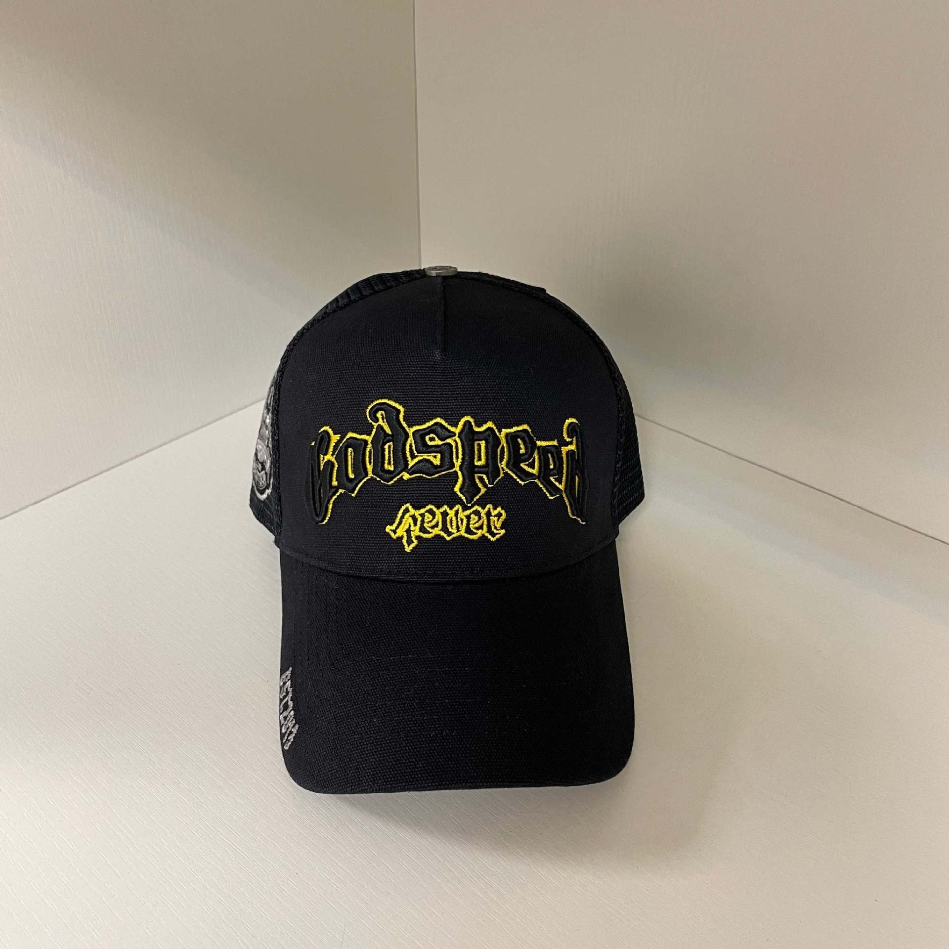 Godspeed hat caps Skull letter embroidered baseball cap Bent brim hat Men's and women's peaked