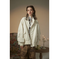 Unisex Jacket Spring and Autumn Retro Reversible Jacket Men's and Women's Loose Lapel Plaid Jacket