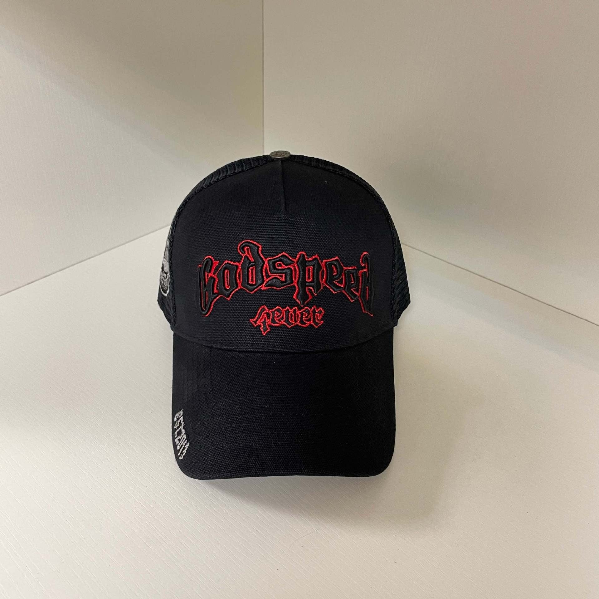 Godspeed hat caps Skull letter embroidered baseball cap Bent brim hat Men's and women's peaked