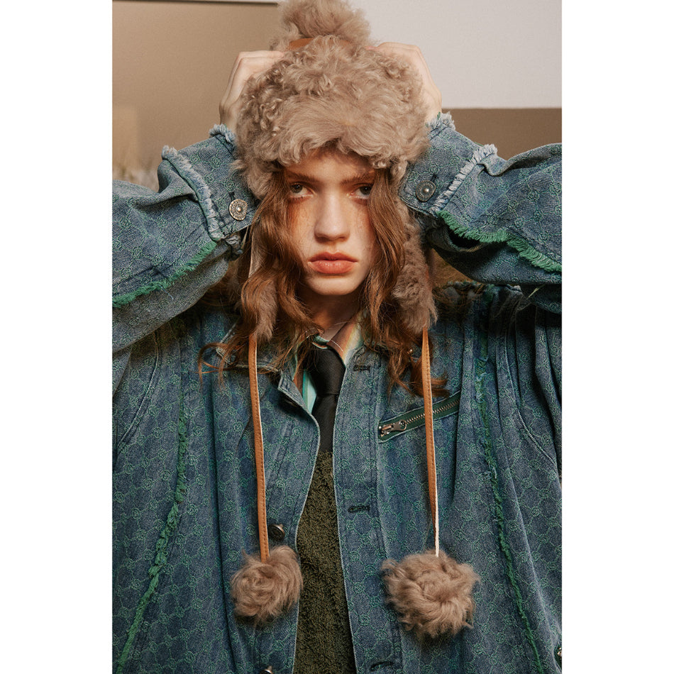 Unisex Jacket Vintage Washed Denim Jacket Loose Jacket