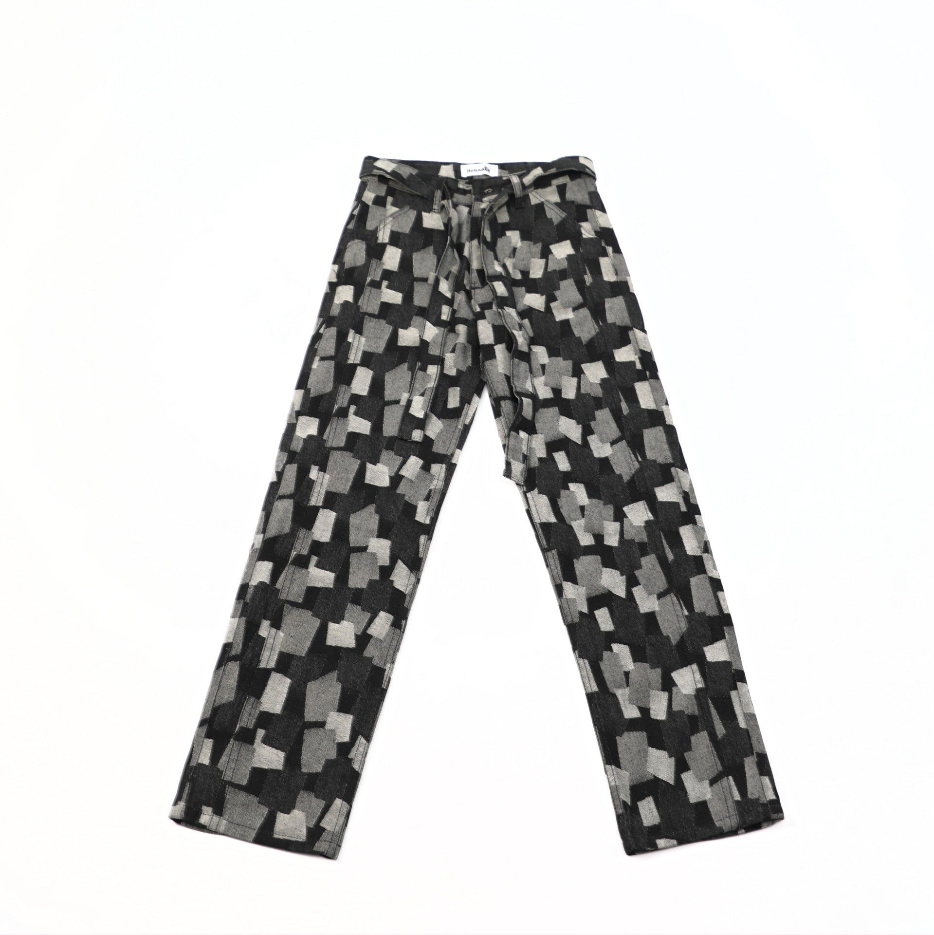 Men Jeans Straight Wide-Leg Pants Casual Loose Hip Hop Washed Denim Trousers