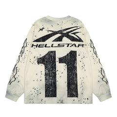 Hellstar Long Sleeve Shirts Hip-hop loose oversize