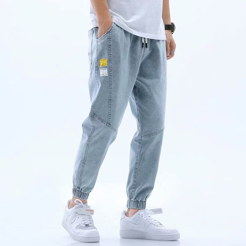 Men Jeans Summer Jeans Men's Loose Tappered Casual Pants