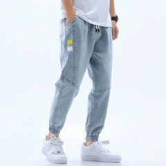 Men Jeans Summer Jeans Men's Loose Tappered Casual Pants