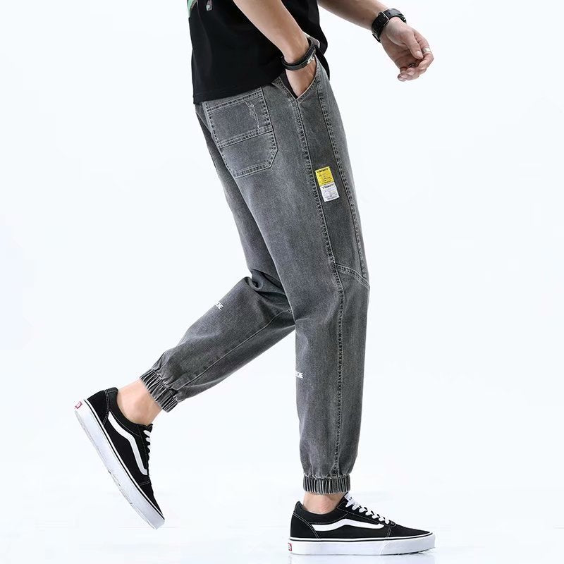 Men Jeans Summer Jeans Men's Loose Tappered Casual Pants
