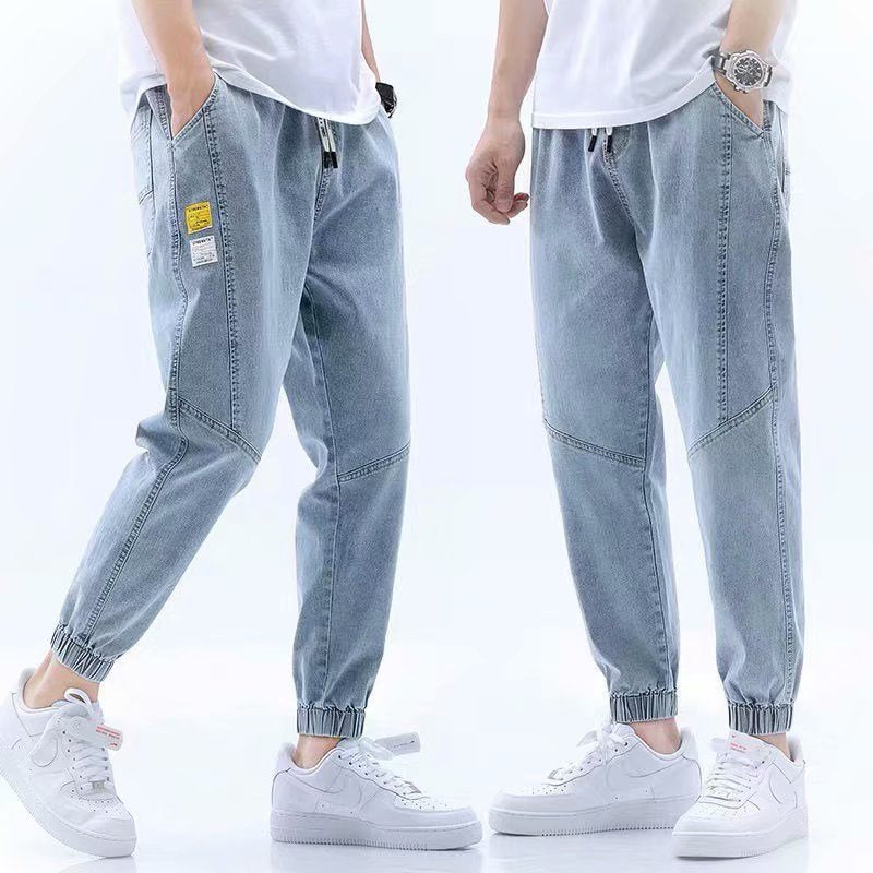 Men Jeans Summer Jeans Men's Loose Tappered Casual Pants