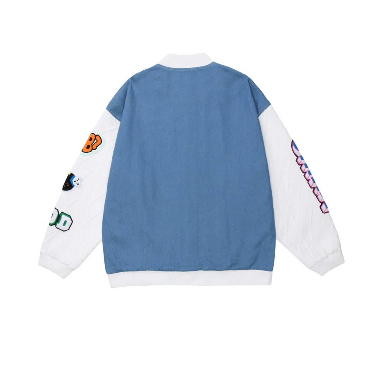 Unisex Jacket Spring and Autumn Embroidery Baggy Casual Jacket Couple Baseball Coat