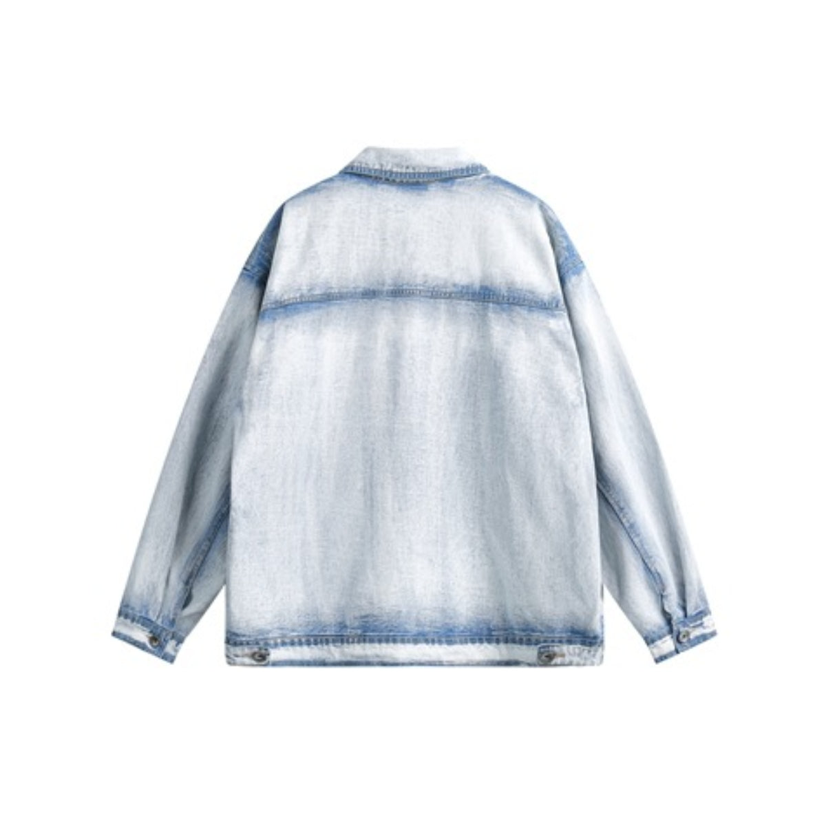Unisex Jacket Retro Washed Denim Jacket Loose High Street Denim Jacket