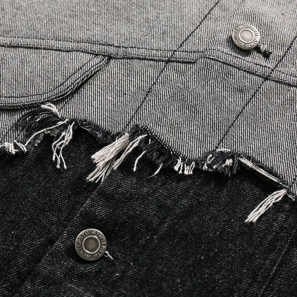 Unisex Jacket Denim Jacket Loose Lapels Denim Coat