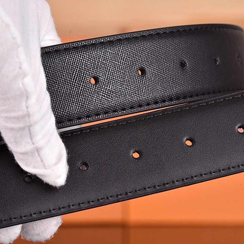 Amiri Belt Black linen leather texture