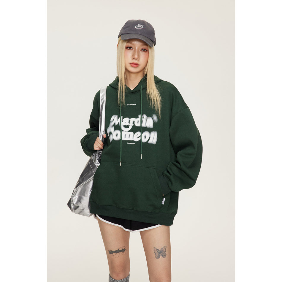 Unisex Jacket Retro Hooded Sweater Loose Spring and Autumn Coat
