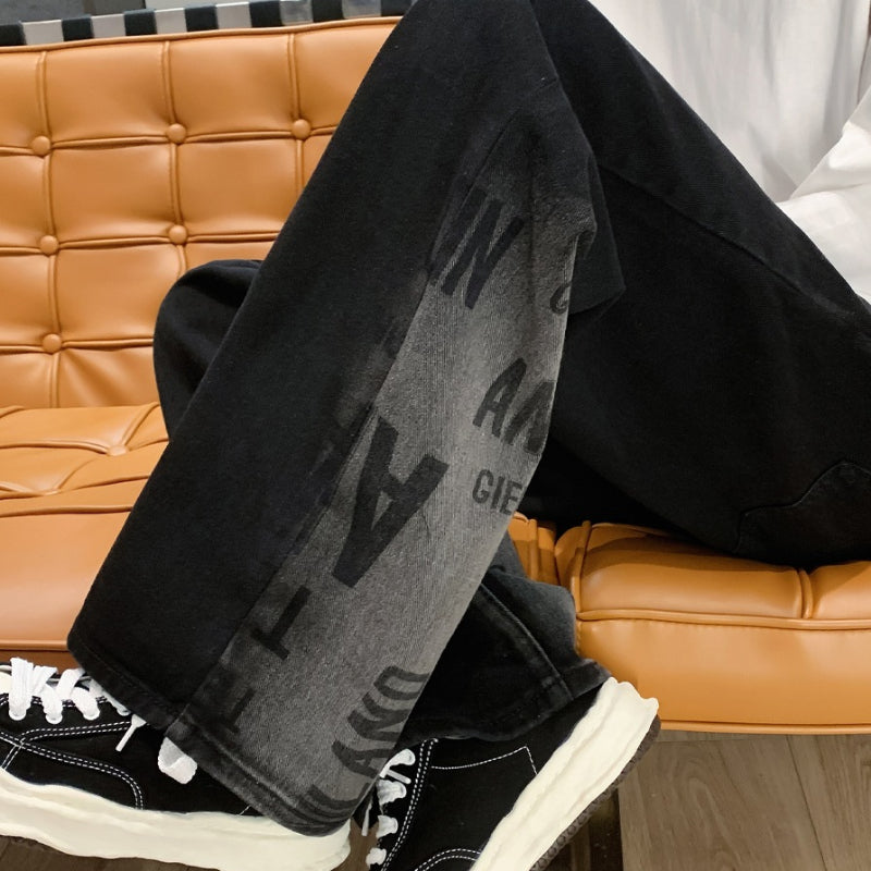 Men Jeans Vintage Jeans Vintage Baggy Straight Trousers