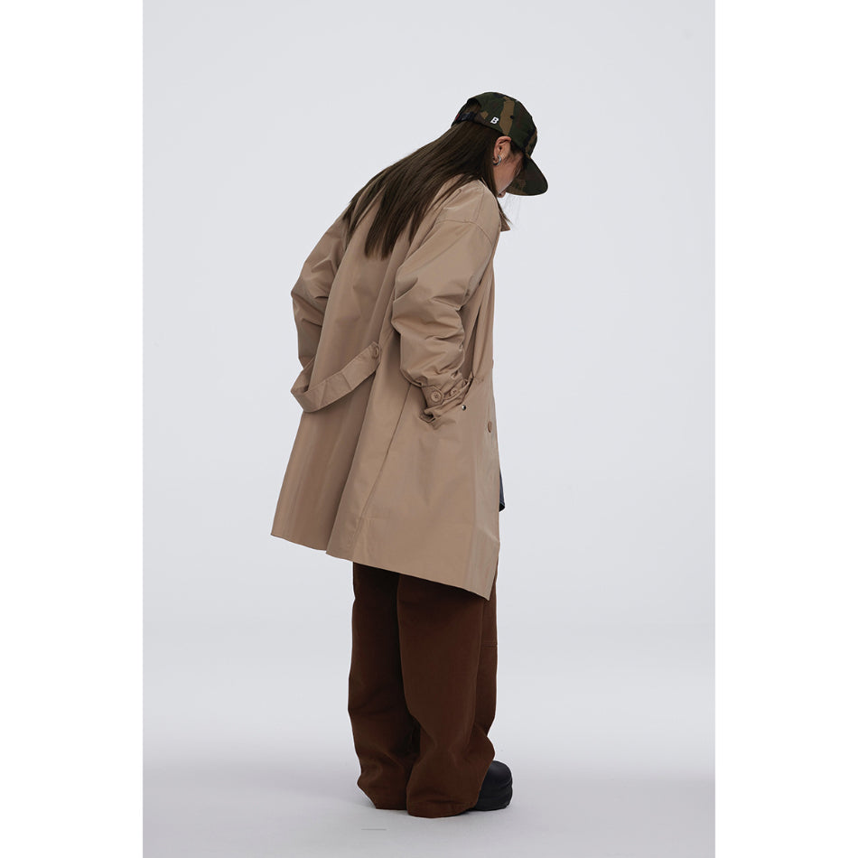 Unisex Jacket Retro Workwear Mid-Length Loose Fall Winter Coat