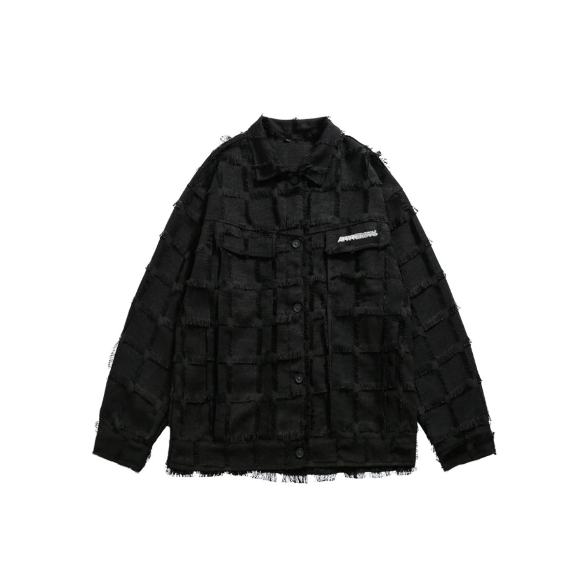 Unisex Jacket Loose Lapels Black Coat