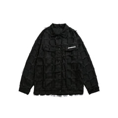 Unisex Jacket Loose Lapels Black Coat