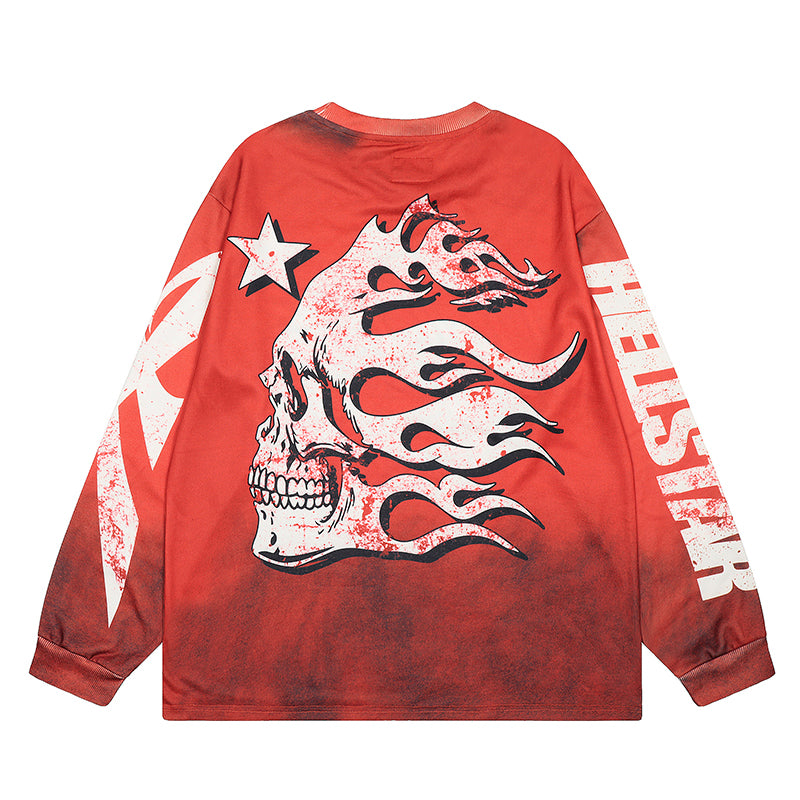 Hellstar Long Sleeve Shirts Hip-hop loose oversize