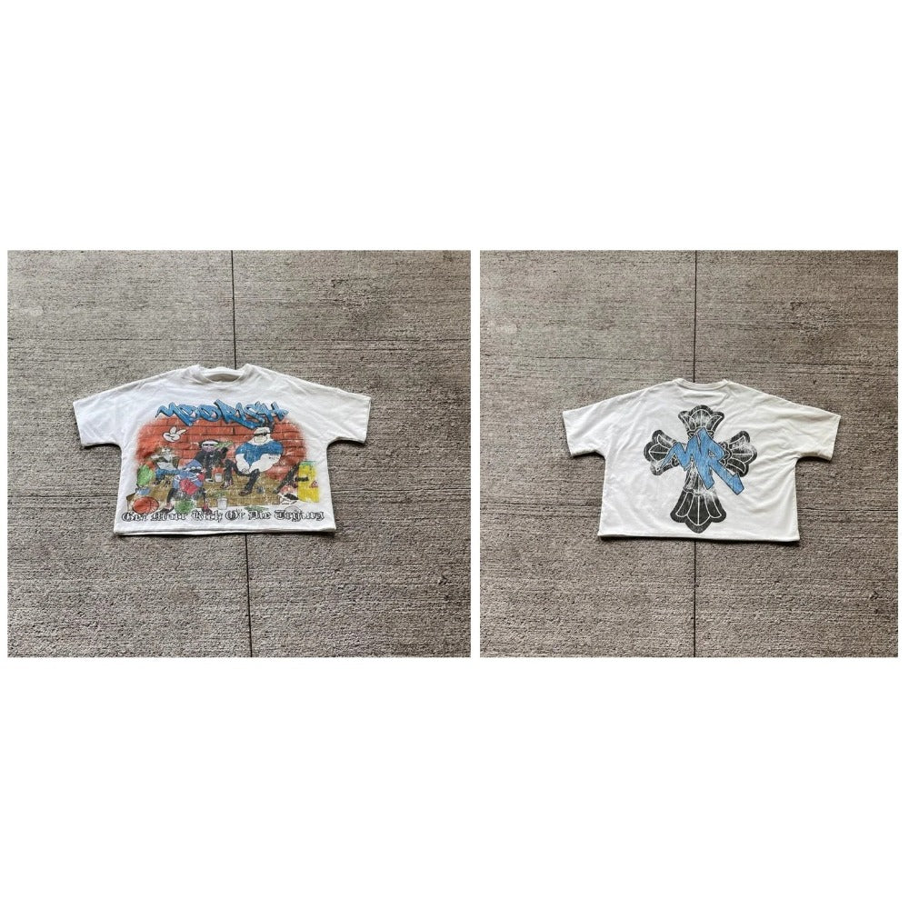 Street Unisex T-shirt Loose Casual Gothic