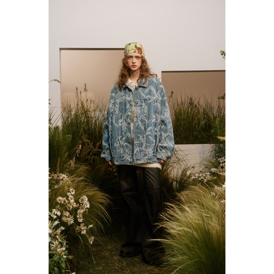 Unisex Jacket Retro Washed Denim Jacket Men's and Women's Denim Jacket